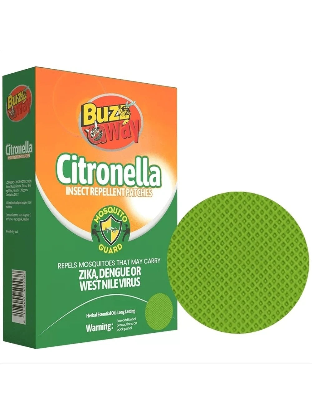36 Parches Repelentes De Mosquitos, a Base de Citronela Natural Hierba No Toxico.